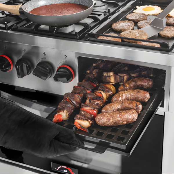 Productos Pagina Web (47) COCINA SOL REAL 4 HORNALLAS CON PLANCHA Y CARLITERA P.VISOR